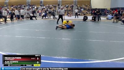 184 lbs Cons. Round 3 - Micah Cauthers, Cloud County vs Alex Schmitz, MN-West CC