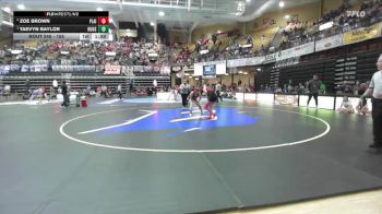 155 lbs Semifinal - Taevyn Baylor, Humbolt Hs vs Zoe Brown, Plainville HS