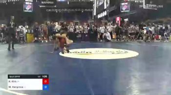 100 lbs Consi Of 8 #1 - Klaribel Kirk, Oklahoma vs Mia Hargrove, Colorado