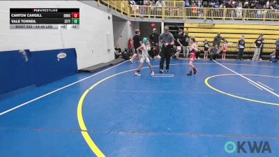 43-46 lbs Round Of 16 - Canton Cargill, Duncan Demon Wrestling vs Vale Torres., Standfast
