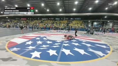 110 lbs 7th Place Match - Beckham Jacobs, Lander Legacy vs Ryker Kreidt, Mandan Wrestling Club