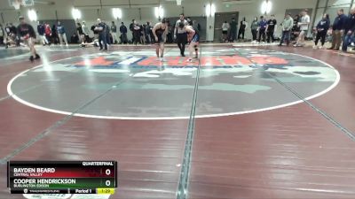 182 lbs Quarterfinal - Cooper Hendrickson, Burlington Edison vs Bayden Beard, Central Valley