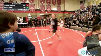 46 lbs Semifinal - Ledger Perrier, Collinsville Cardinal Youth Wrestling vs Ryan Chupp, Bartlesville Wrestling Club