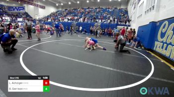 67-70 lbs Semifinal - Layla Achziger, Choctaw Ironman Youth Wrestling vs Blakeleigh Garrison, Piedmont