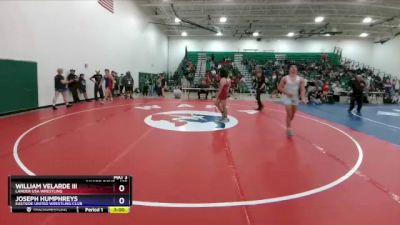 165 lbs Semifinal - William Velarde Iii, Lander USA Wrestling vs Joseph Humphreys, Eastside United Wrestling Club