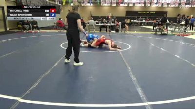 126 lbs Quarters - Mitchell Pins, Mustang Wrestling Club vs Gage Spurgeon, Sebolt Wrestling Academy