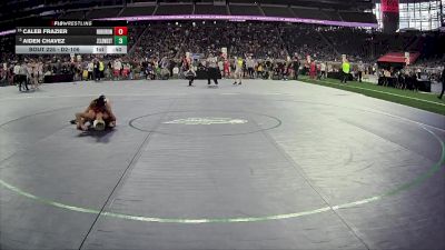 D2-106 lbs Cons. Round 2 - Caleb Frazier, Huron HS (New Boston) vs Aiden Chavez, Zeeland West HS