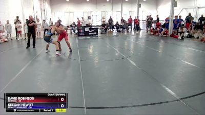 250 lbs Quarterfinals (8 Team) - David Robinson, Georgia vs Keegan Hewitt, Pennsylvania Red