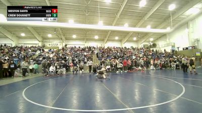 132B lbs Champ. Rd Of 32 - Weston Davis, Wasatch vs Crew Doussett, Orem