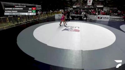 Cons. Round 1 - Saphire Altamirano, South San Francisco Gator WC vs Alyssa Prado, Mayfair High School Wrestling