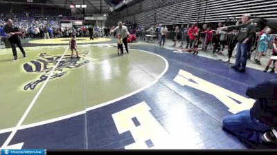 43 lbs Quarterfinal - Kenzie Bechtold, Forks Wrestling Club vs Peyton Moe, White River Hornets Wrestling Club