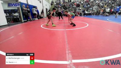 64 lbs Rr Rnd 4 - Jaxon Wolfenberger, Keystone Kids Wrestling Club vs Nelijah Davis, Black Fox Wrestling Club