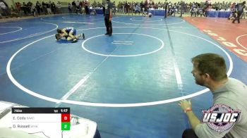 75 lbs Round Of 16 - Easton Cody, Broken Arrow Wrestling Club vs Diezel Russell, Winfield Youth Wrestling Club