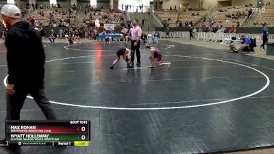 85 lbs Cons. Round 3 - Wyatt Holloway, Clinton Dragon Youth Wrestling vs Max Rohan, Brentwood Wrestling Club