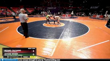 2A 215 lbs Champ. Round 1 - Antone Woods, Chicago (Agricultural Science) vs Michael Calcagno, Elmhurst (IC Catholic)