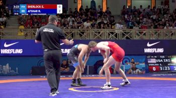 80 kg 1/2 Final - Emmitt Sherlock, United States vs Reza Afshar, Iran