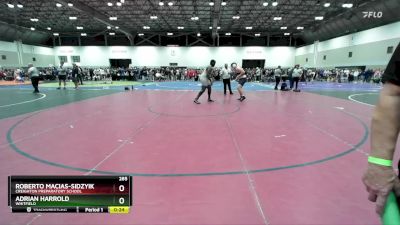 285 lbs Cons. Round 5 - Adrian Harrold, Whitfield vs Roberto Macias-sidzyik, Creighton Preparatory School