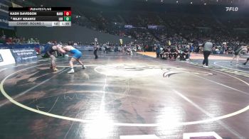 4A Boys 157 lbs Champ. Round 1 - Kash Davidson, Marshfield Boys vs Riley Krantz, La Grande Boys