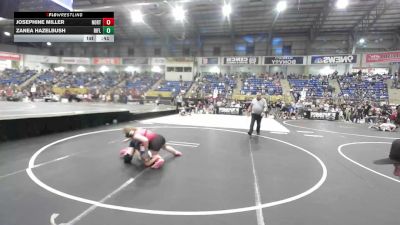 109 lbs Consi Of 8 #2 - Josephine Miller, North Fork Miners vs Zanea Hazelbush, Rifle Youth Wrestling