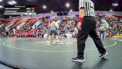 285 lbs Quarterfinals (8 Team) - Cooper Dinse, Martin HS vs Luke Cronkright, Union City HS