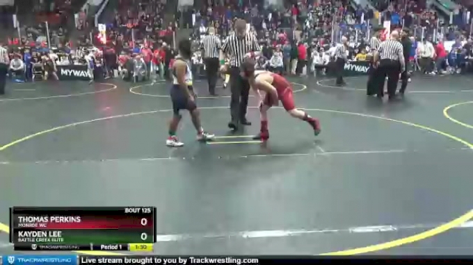 130 lbs 3rd Place Match - Thomas Perkins, Monroe WC vs KayDen Lee ...