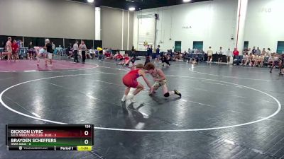 126 lbs Semis & Wb (16 Team) - Brayden Scheffers, Iowa Gold vs Dickson Lyric, S.E.O. Wrestling Club- Blue