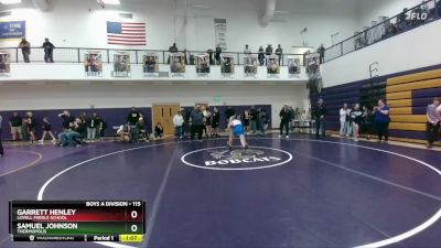 115 lbs 3rd Place Match - Garrett Henley, Lovell Middle School vs Samuel Johnson, Thermopolis