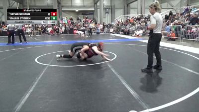 155 lbs Quarterfinal - Taylie Schaub, Fort Scott vs Dallis Stieben, Colby Kids Wrestling Club