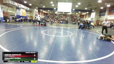 106 lbs Champ. Round 1 - Jordan Gonzalez, Crespi Carmelite vs Fernando Rivera, Holtville