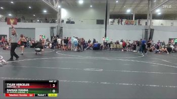 92 lbs Round 5 (6 Team) - Damian Manna, U2 Upstate Uprising vs Tyler Verceles, Rebellion