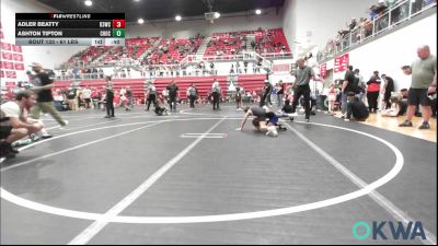 61 lbs Consi Of 8 #1 - Adler Beatty, D3 Wrestling Cluib vs Ashton Tipton, Choctaw Ironman