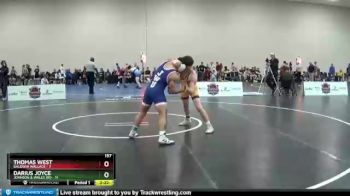 157 lbs Placement Matches (16 Team) - Darius Joyce, Johnson & Wales (RI) vs Thomas West, Baldwin Wallace