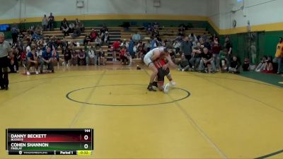 144 lbs Cons. Round 3 - Cohen Shannon, FINDLAY vs Danny Beckett, BUCKEYE