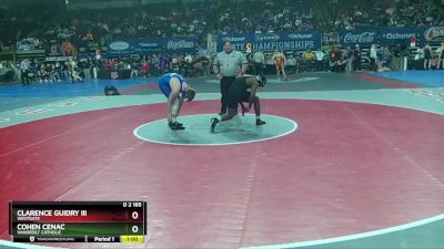 D 2 165 lbs Cons. Round 3 - Cohen Cenac, Vandebilt Catholic vs Clarence Guidry III, Westgate