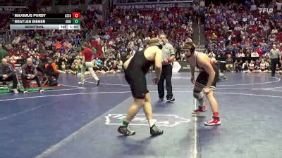 2A-190 lbs Semifinal - Maximus Purdy, Assumption, Davenport vs Braylen Bieber, Independence