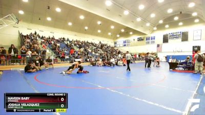 120 lbs Cons. Round 2 - Naveen Baby, Etiwanda vs Joshua Velazquez, Sunnyhills HS