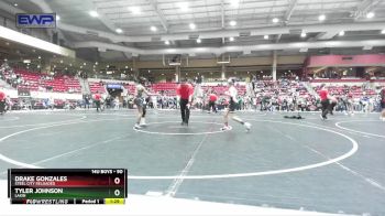 90 lbs Champ. Round 1 - Drake Gonzales, Steel City Reloaded vs Tyler Johnson, Lakin