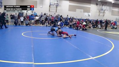 132 lbs 1st Place Match - Anthony Flores, Fighting Squirrels Wrestling Club vs Adan De La Fuente, Nyssa Bulldog Mat Club