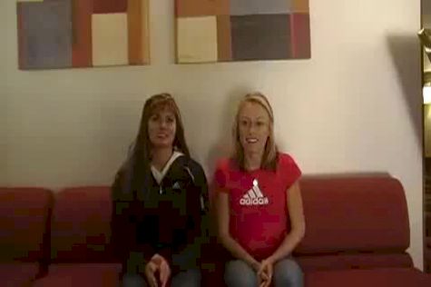 Lindsay Allen and Emily Harris of McMillan Elite, Pre-race, 2009 USATF Club XC Championships