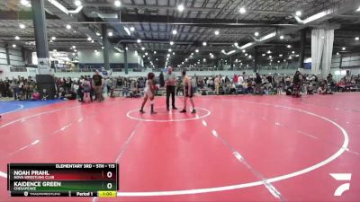 115 lbs Round 3 - Kaidence Green, Chesapeake vs Noah Prahl, NOVA Wrestling Club