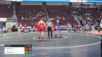 195 lbs Quarterfinal - Tanner Dluhos, Westmont Hilltop Hs vs Trey Maxwell, Chestnut Ridge Hs