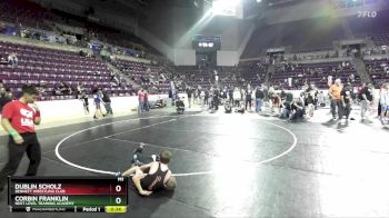 88 lbs Cons. Round 5 - Dublin Scholz, Bennett Wrestling Club vs Corbin Franklin, Next Level Training Academy