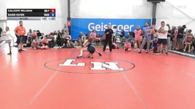 56 lbs Rr Rnd 5 - Calliope Willman, Charlies Angels- W vs Saige Olver, Valkyrie Girls WC - W