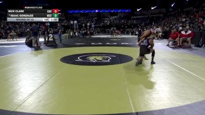 132 lbs Round Of 32 - Nick Clark, Centennial (CS) vs Isaac Gonzalez, Western (SS)
