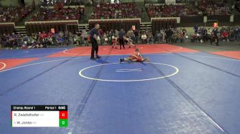 58 lbs Champ. Round 1 - Wyatt Jones, NORTHEAST MT vs Rylan Zwiefelhofer, Northern Montana