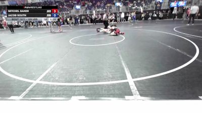 128 lbs Consi Of 8 #2 - Mitchel Baker, Jackson Wrestling Club vs Jacob South, Jonathan Alder