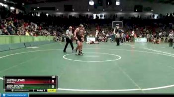 220 lbs Quarterfinal - Justin Lewis, Roncalli vs Josh Brown, Hamilton Heights