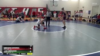 157 lbs Quarters & Wb (16 Team) - Luke Berguson, Homewood Hs vs Greyson Samargia, Bob Jones