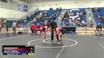 110 lbs 5th Place Match - Krystal Corona, University Nevada Las Vegas vs Luciana Frazao, Palomar College