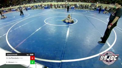 67 lbs Consi Of 16 #2 - Dreyson Duffendack, Randall Youth Wrestling Club vs Easton Brown, Ponca City Wildcat Wrestling